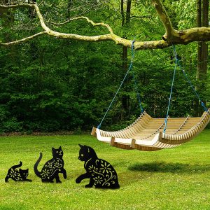 Black Cat Decorative Metal Garden Decorative Statues