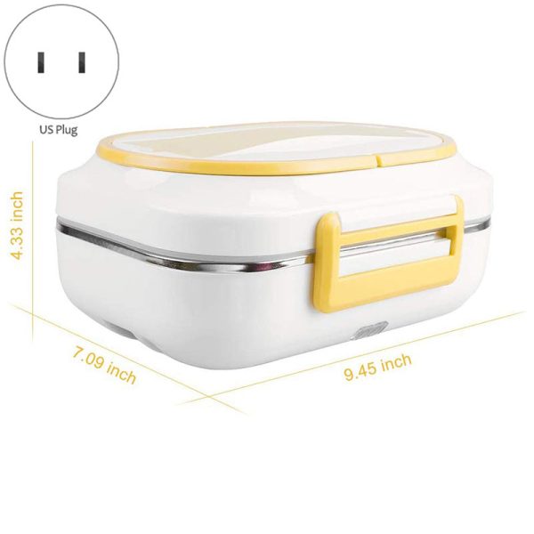 Three-Grid Electric Heating Lunch Box Food Heater For Vehicle Or Office