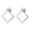 925 Sterling Silver Square Shape Ear Studs