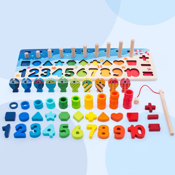 Children Baby Colorful 3D Geometric Alphabet Number Puzzle Educational Toy