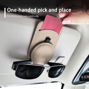 Universal Sun Visor Sunglasses Clip Card Holder