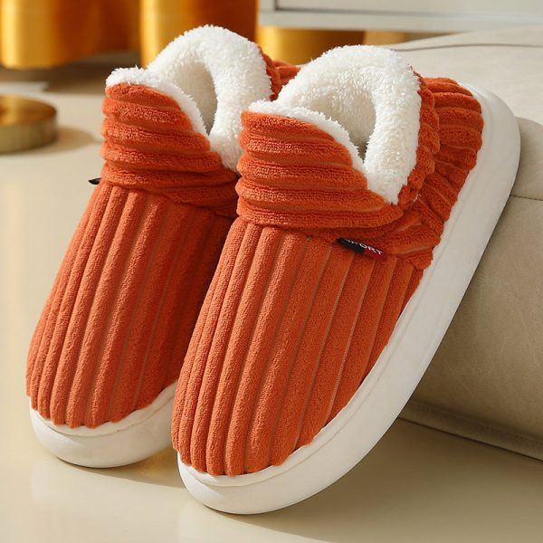 Full Heel Wrap Cotton Fleece House Shoes