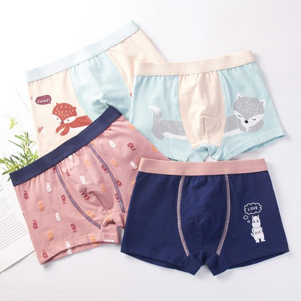 Boys' Flat Corner Fine Shuttle Cotton Underwear