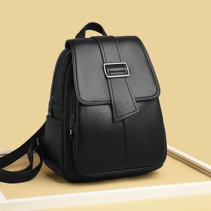 Fashion Soft Leather Casual Backpack