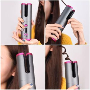 Cordless Auto Rotating Hair Curler Led