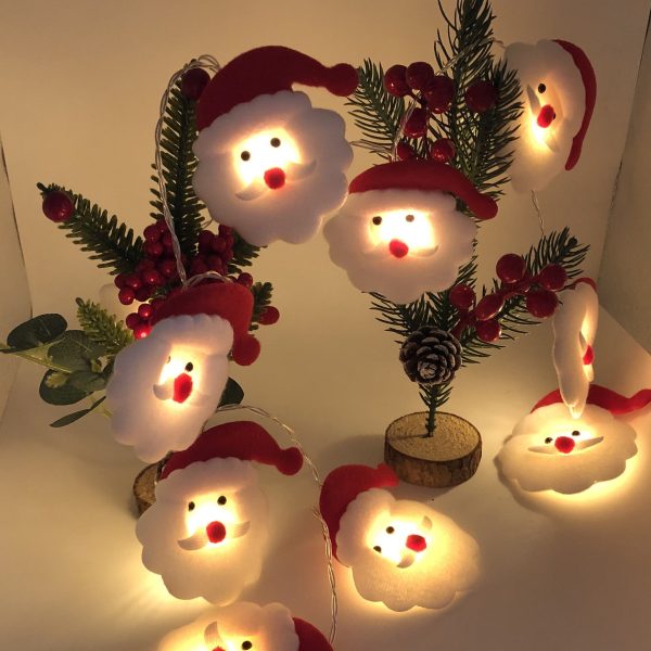 Christmas Decoration Snowman Led String Lights Garland Xmas Fairy Lights Decor