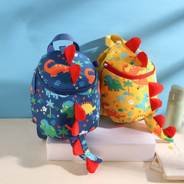 Children'S Anti-Lost Cartoon Dinosaur School Kindergarten Backpack