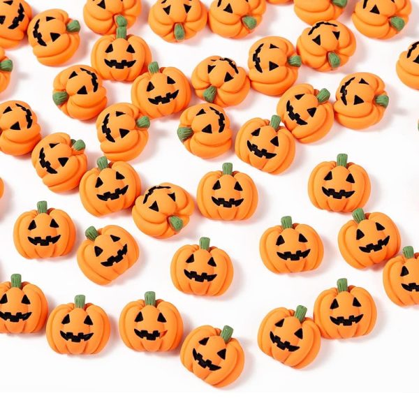 Minkin 20Pc Resin Flat-Backed Mini Halloween Pumpkin Miniatures