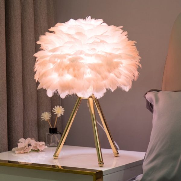 Brauer Feather Bedroom Table Lamp