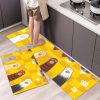 Cute Cartoon Cat Pattern Kitchen Living Room Carpet