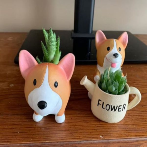 Corgi Succulent Planter