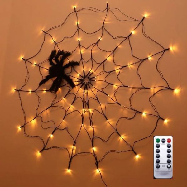 Invobrite Halloween Spider 80Led With Remote Control | 8 Light Modes