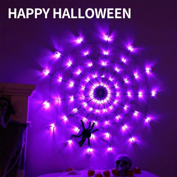 Invobrite Halloween Spider 80Led With Remote Control | 8 Light Modes