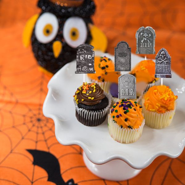 Tombcake Halloween Cupcake Toppers