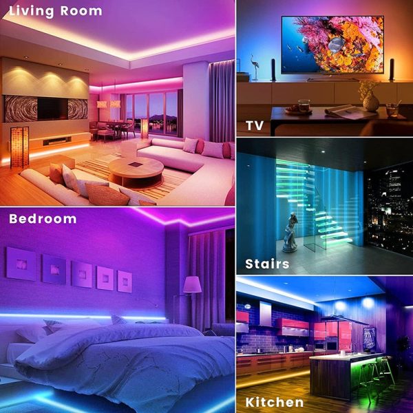 Led Strip Light Fita Rgb 2835 Luces String Flexible Lamp Tape Dc5V Bluetooth Infrared Control Tv Backlight Home Party Decoration