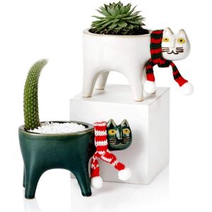 Ceramic Cat Design Planter