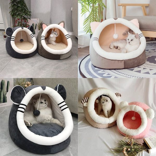 Foldable Cat Bed Winter Warm