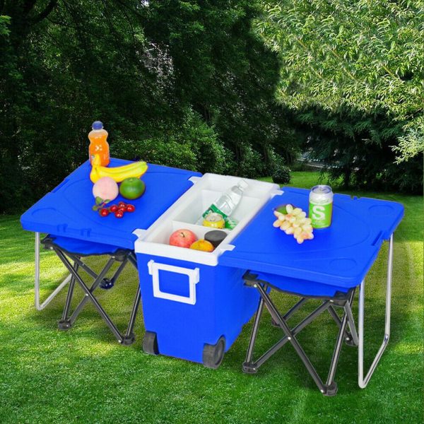 Small Folding Portable Picnic Table With Cooler