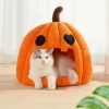 Halloween Pumpkin Cat Bed