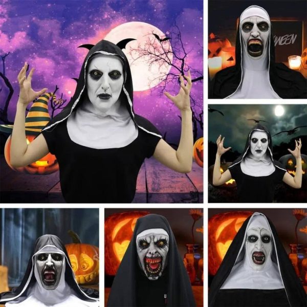 Horror Nun Latex With Head Scarf