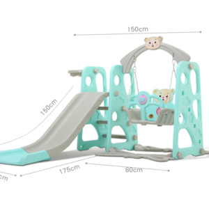 3 In 1 Kids Swing Set Playhouse With Slide