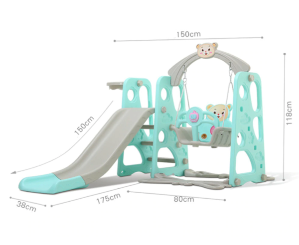 3 In 1 Kids Swing Set Playhouse With Slide