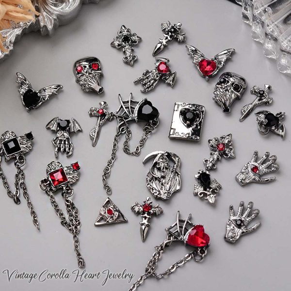 Gothastic 3D Gothic Halloween Nail Charms – Pack Of 10