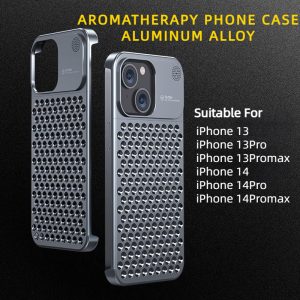 Aluminum Alloy Phone Case Hollow Heat Dissipation Anti-Fall Full Body Shockproof