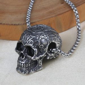 Titanium Steel Skull Men'S Necklace