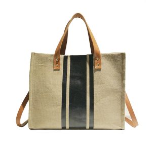 Tote Bag With Stripes