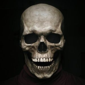 (Halloween Early -48 ) Full Head Skull Helmet