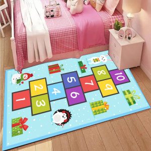 Cartoon Bedroom Flannel Absorbent Mat