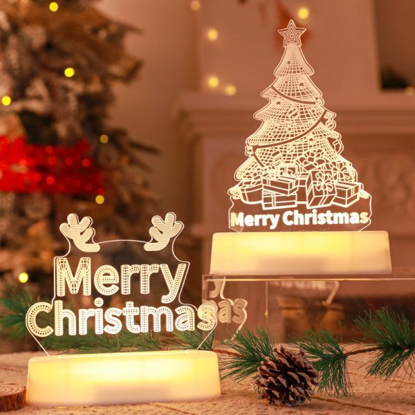 Christmas Decoration 3D Lamp Acrylic Led Night Lights