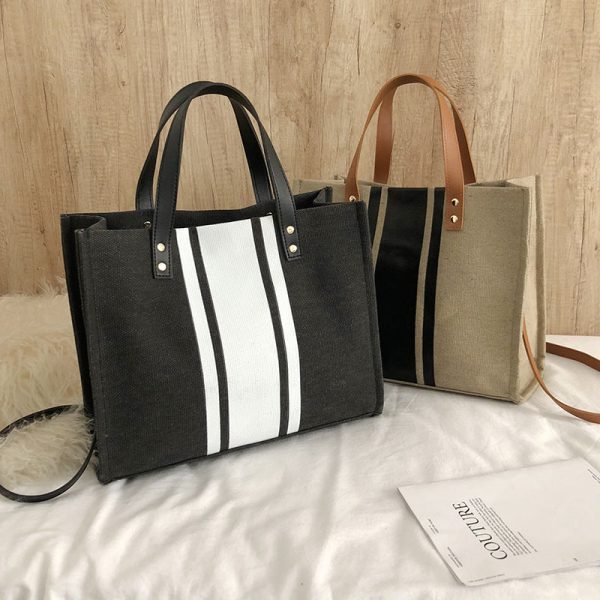 Tote Bag With Stripes