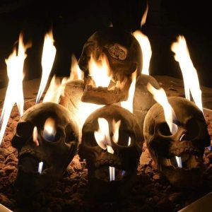 - Terrifying Human Skull Fire Pit