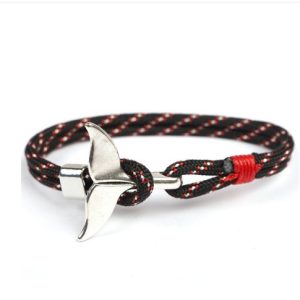 Anchor Whale Tail Umbrella Rope Couple Bracelet