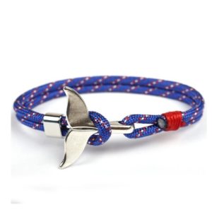 Anchor Whale Tail Umbrella Rope Couple Bracelet