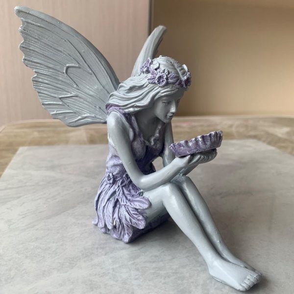 Angel Girl Statue Bouquet Flower Fairy Garden Ornament