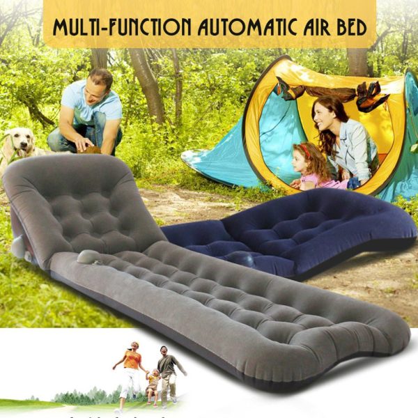 Automatic Air Mattress Camping Bed Mat Auto Sleeping Cushion Blow Up Bed Inflatable Travel Raised Airbed