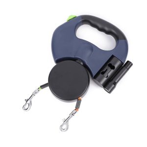 Automatic Retractable Leash One-To-Two Double-Headed Creative Pick-Up Dog Leash