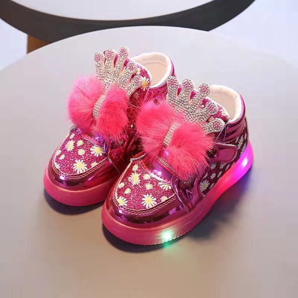 Autumn Winter Children'S Glossy Sneakers