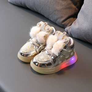 Autumn Winter Children'S Glossy Sneakers