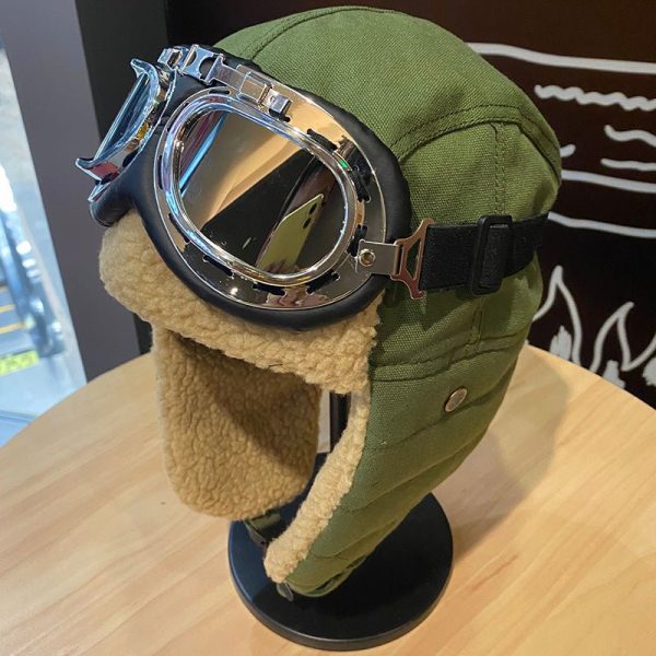 Aviator Hat Thickened Warm Ear Protection Glasses