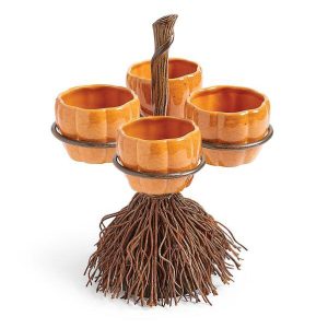 Halloween Pumpkin Snack Bowl Stand