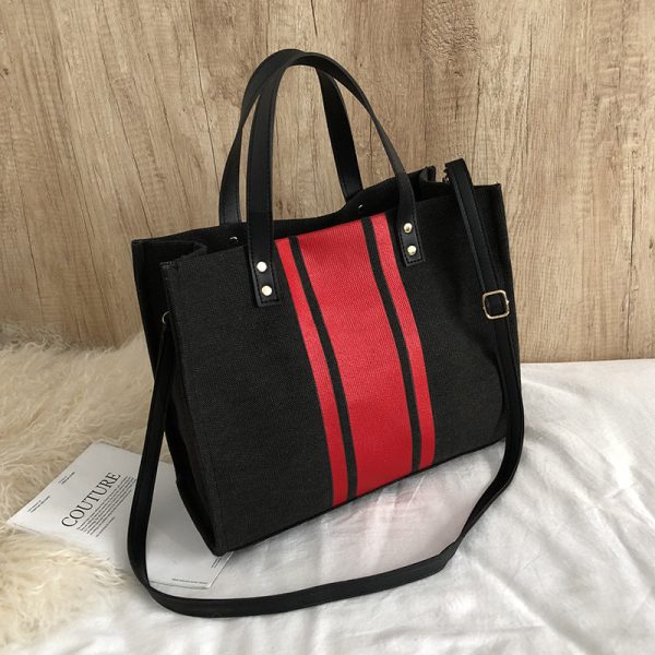 Tote Bag With Stripes