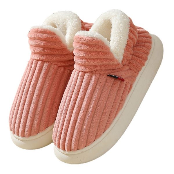 Full Heel Wrap Cotton Fleece House Shoes