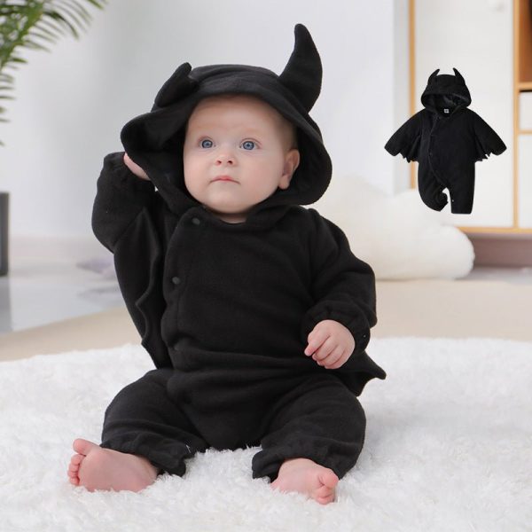 Baby Onesies Baby Halloween Bat Hooded Onesies Little Devil Shaped Onesies