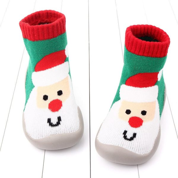 Baby Toddler Soft-Soled Thickened Anti-Drop Christmas Shoes