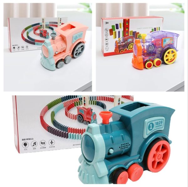 Domino Automatic Release Electric Building Blocks Small Train Toy