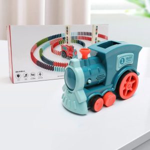 Domino Automatic Release Electric Building Blocks Small Train Toy